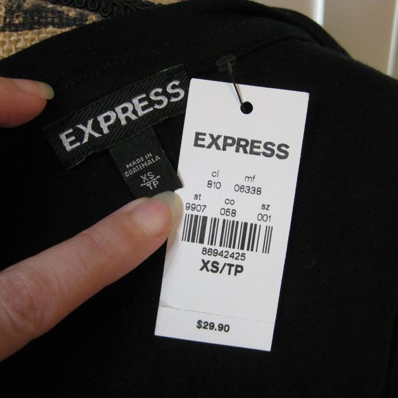 NWT Express black bandana graphic tee t shirt top XS extra small - Picture 6 of 6